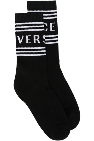 VERSACE Calcetines con logo en jacquard
