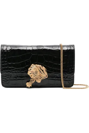 Roberto Cavalli Bolsa crossbody con placa Tiger