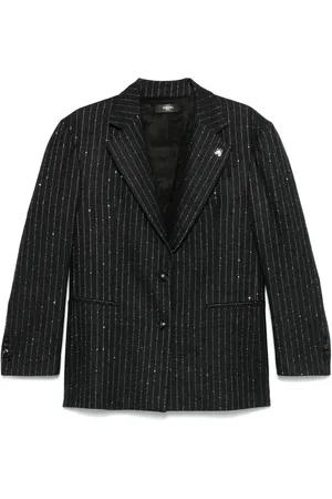 AMIRI Blazer con rayas diplomáticas de lentejuelas