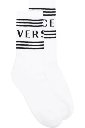 VERSACE Calcetines con logo en jacquard