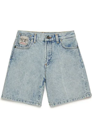 Nº21 Shorts de mezclilla con parche del logo