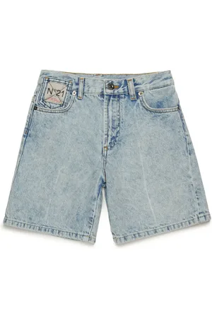 Nº21 Shorts de mezclilla con parche del logo