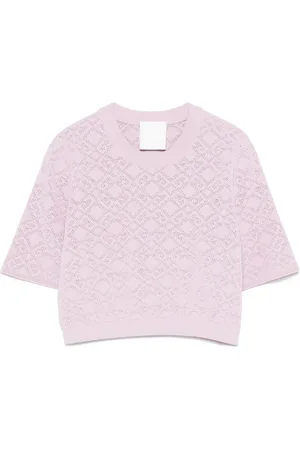 Givenchy Top corto tejido con logo
