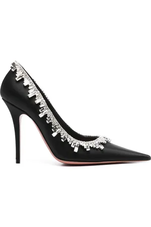 Amina Muaddi Zapatillas con detalles de cristal y tacón de 105mm