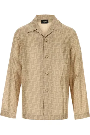 Fendi Camisa de seda con FF estampado