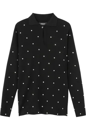 VERSACE Playera tipo polo con apliques