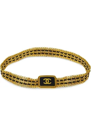 CHANEL Cinturón de cadena con logo CC 1996