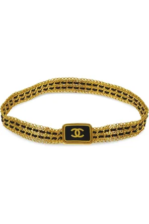 CHANEL Cinturón de cadena con logo CC 1996