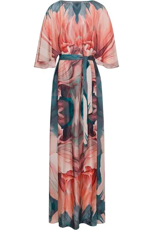 Alberta Ferretti Vestido de seda con acuarela estampada
