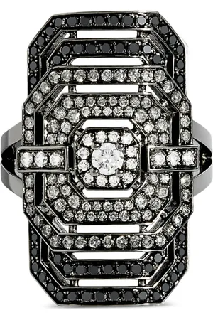 Statement Anillo My Way Gradient en plata de ley con diamantes