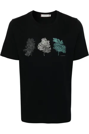 CANALI Playera con estampado gráfico