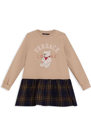 VERSACE Vestido con logo estampado