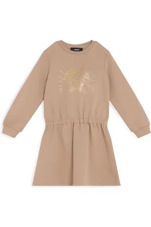 VERSACE Vestido con logo estampado