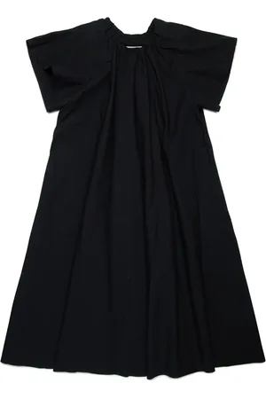 Maison Margiela Vestido acampanado con cuello plisado