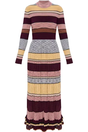 ULLA JOHNSON Vestido con motivo de rayas
