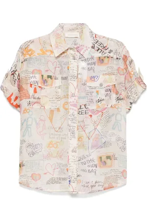 ZIMMERMANN Camisa con mangas enrolladas