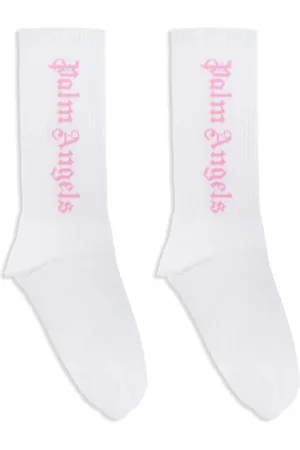 Palm Angels Calcetines con logo en intarsia