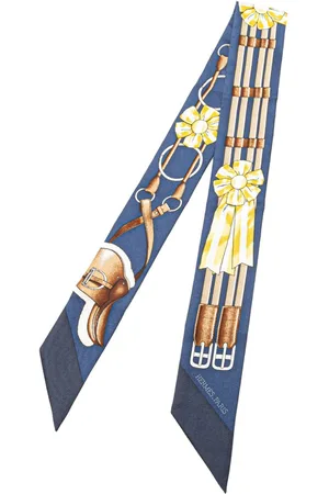 Hermès Mascada 20th Century Jumping Silk Twilly Scarf