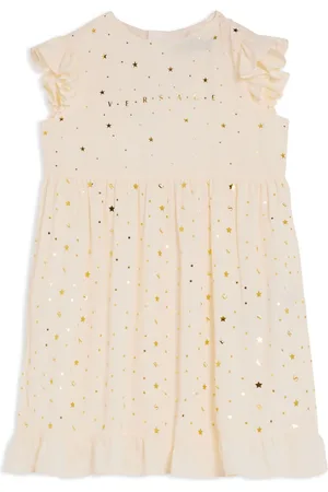 VERSACE Vestido con logo estampado