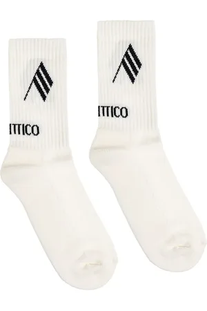 The Attico Calcetines con logo en intarsia
