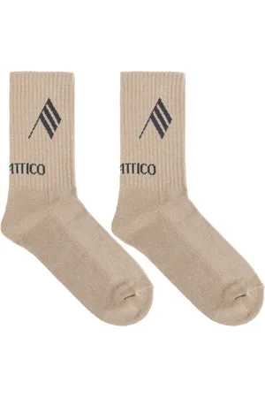 The Attico Calcetines con logo en intarsia