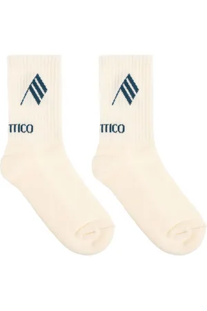 The Attico Calcetines con logo en intarsia
