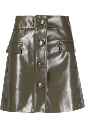 MVP Wardrobe Falda corta con diseño acampanado y satinado