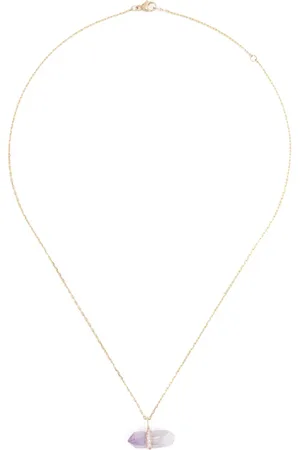 JIA JIA Collar Veracruz en oro amarillo de 14kt con diamante y amatista