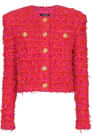Balmain Chamarra de tweed corta