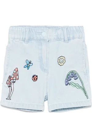 Stella McCartney Shorts de mezclilla bordados