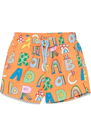 Stella McCartney Shorts de playa con ilustración estampada