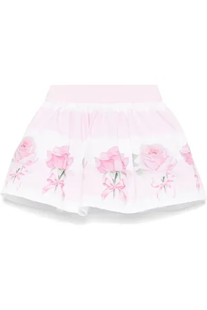 MONNALISA Falda con rosas estampadas