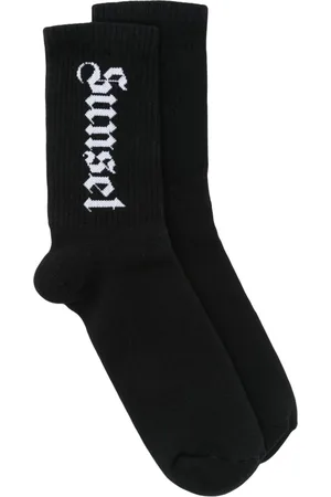 Palm Angels Calcetines con eslogan en intarsia