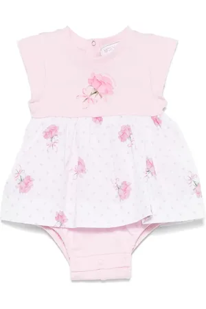 MONNALISA Vestido camisero con rosas estampadas