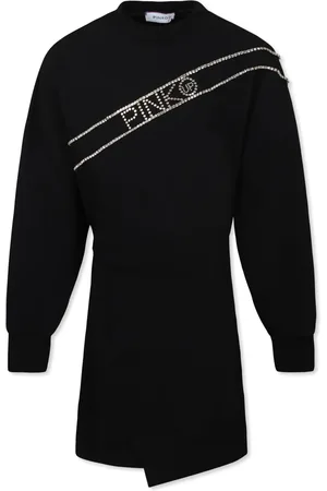Pinko Vestido con logo de strass
