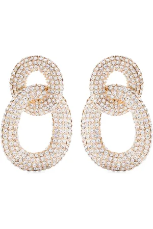 Self-Portrait Aretes con eslabones de cristal