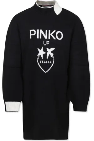 Pinko Vestido con logo en intarsia
