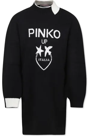 Pinko Vestido con logo en intarsia