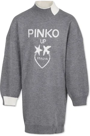 Pinko Vestido con logo en intarsia