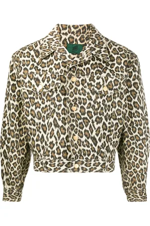 Jean Paul Gaultier Chamarra con motivo de leopardo