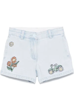 Stella McCartney Shorts de mezclilla bordados