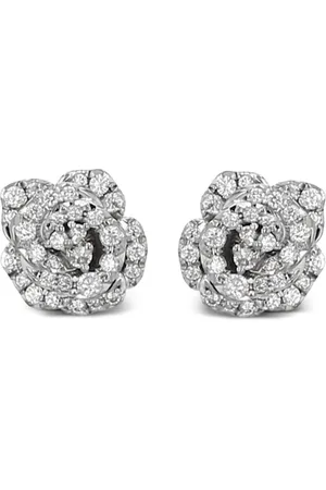 Dior Aretes Rose Dior Bagatelle en oro blanco de 18kt con diamantes