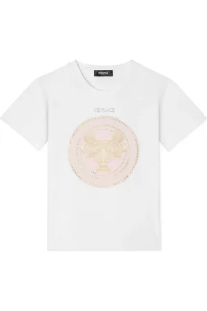 VERSACE Playera con logo y detalles