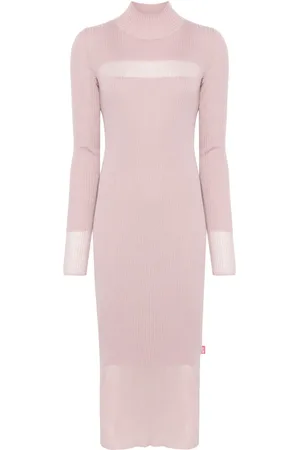 Diesel Vestido midi con diseño tejido de canalé