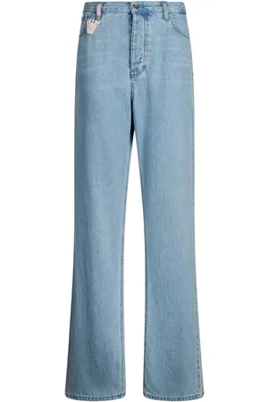 Liu Jo Jeans rectos con dije de gema