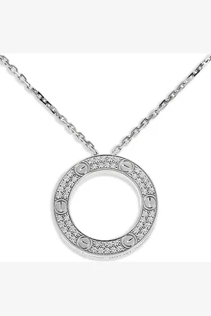 Cartier Collar Love en oro blanco de 18kt con diamantes
