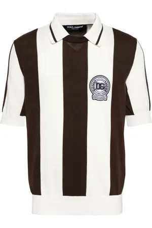 Dolce & Gabbana Playera tipo polo con rayas estampadas
