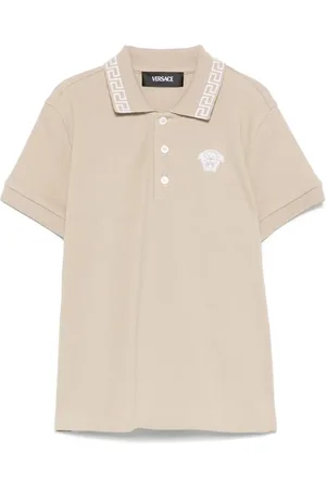 VERSACE Playera tipo polo con motivo Medusa Head