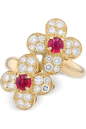 Van cleef Anillo en oro amarillo de 18kt con diamante y rubí