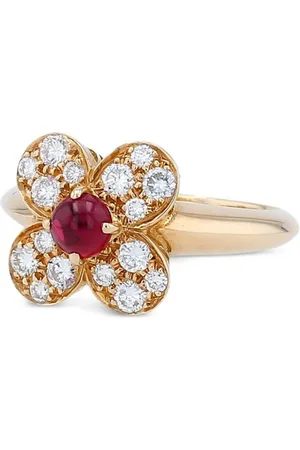 Van cleef Anillo en oro amarillo de 18kt con diamante y rubí